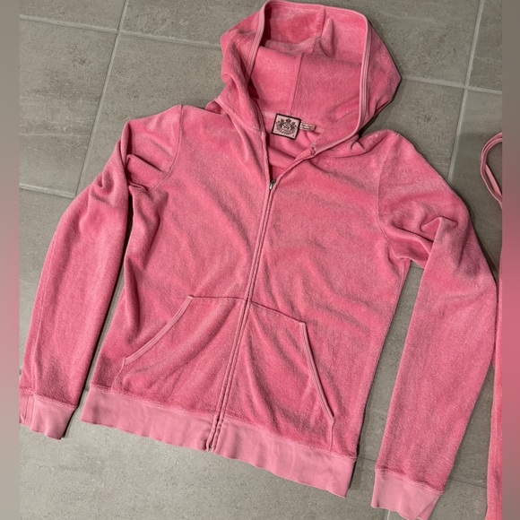 Y2K Original Juicy Couture Terry Tracksuit matching set - size L/XL - Picture 2 of 14